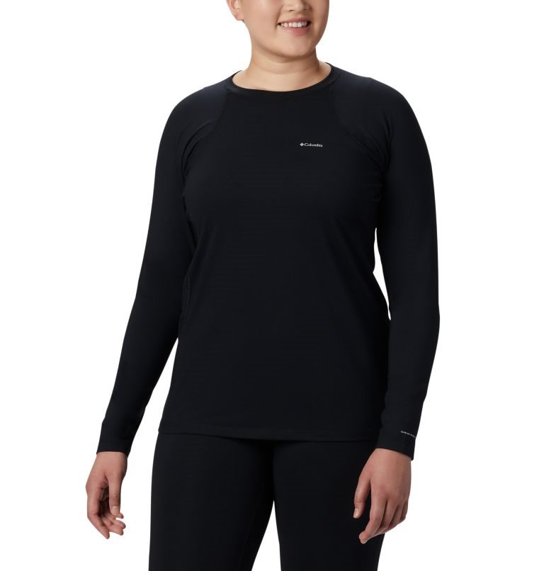 Women\'s Columbia Midweight Stretch Long Sleeve Sweatshirts Black | Plus Size CA-C480C